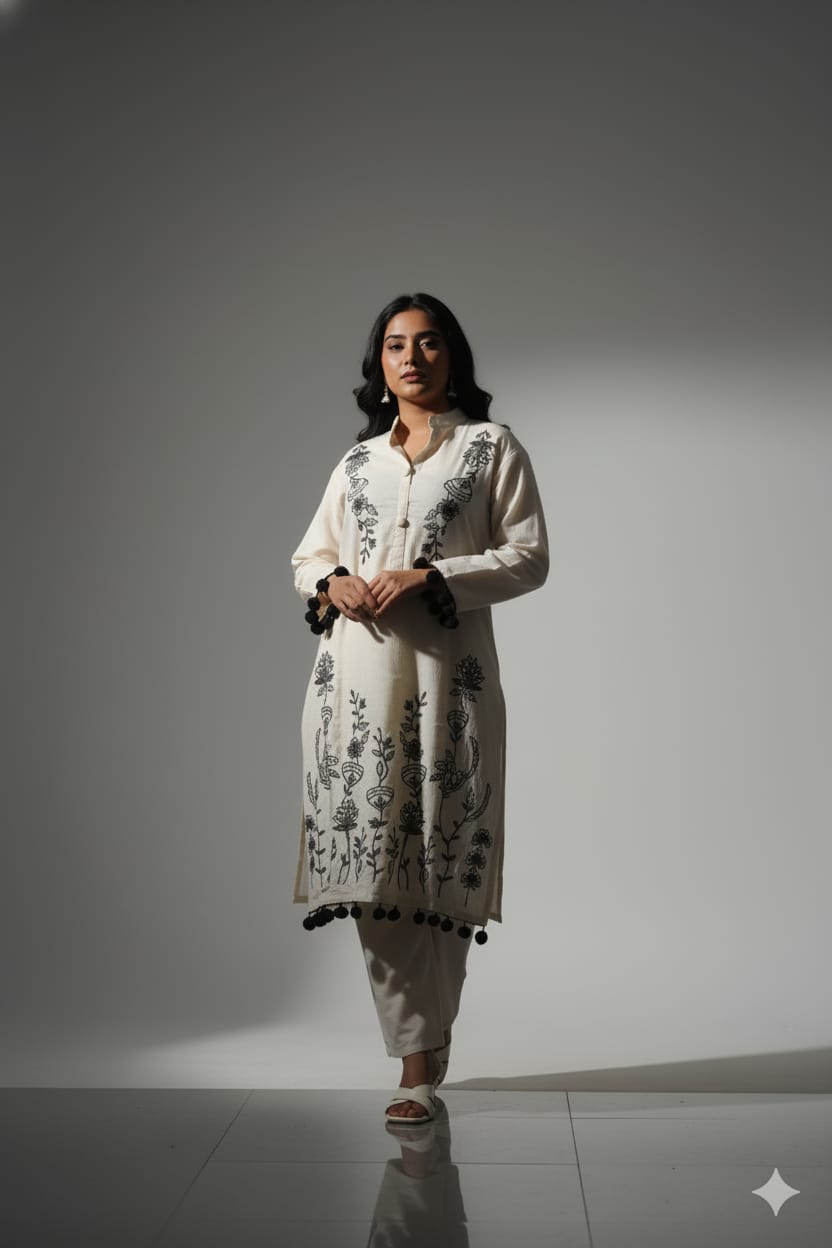 COTTON WOMEN KURTI WITH BOTTOMWEAR