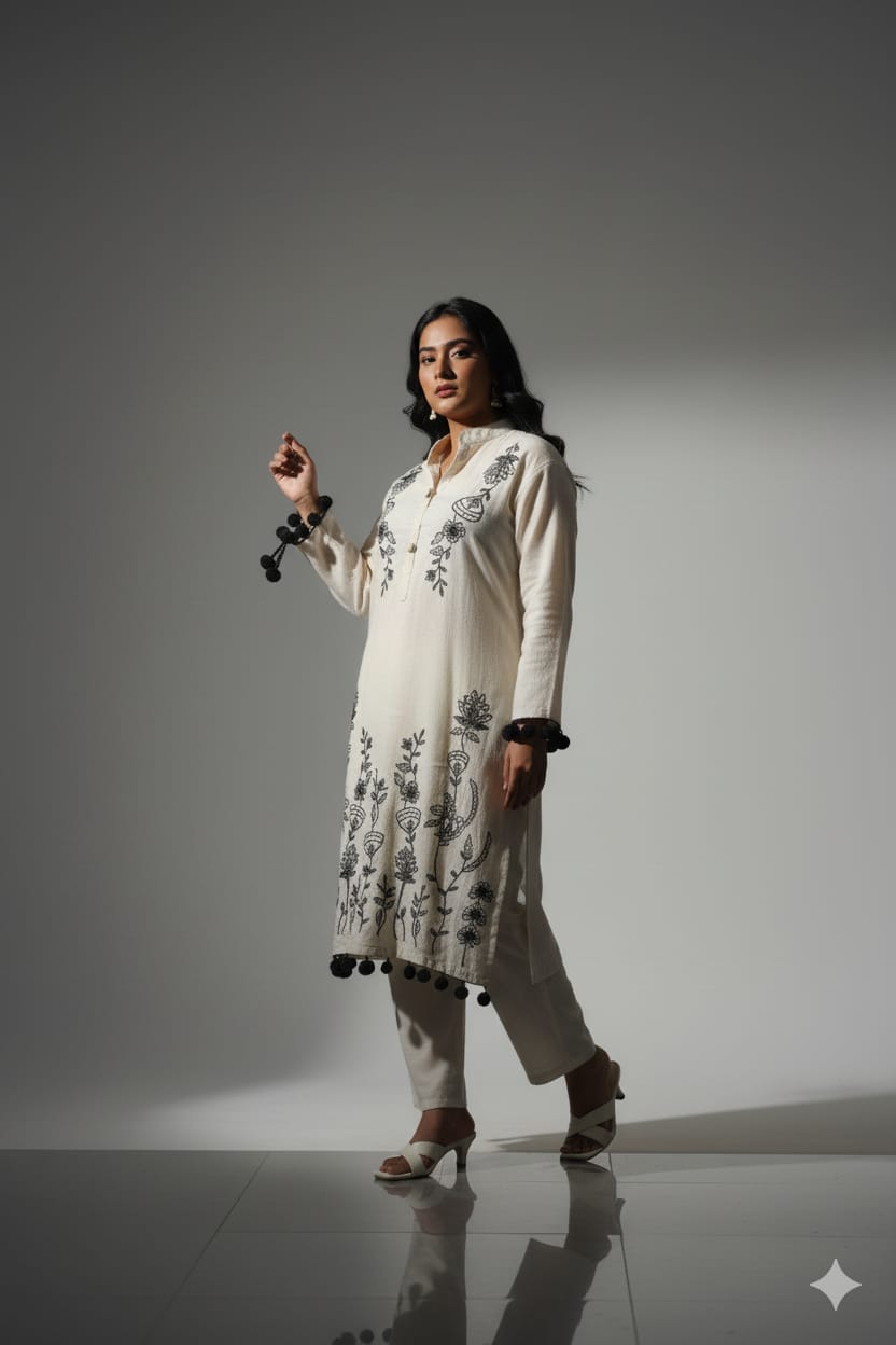 COTTON WOMEN KURTI WITH BOTTOMWEAR